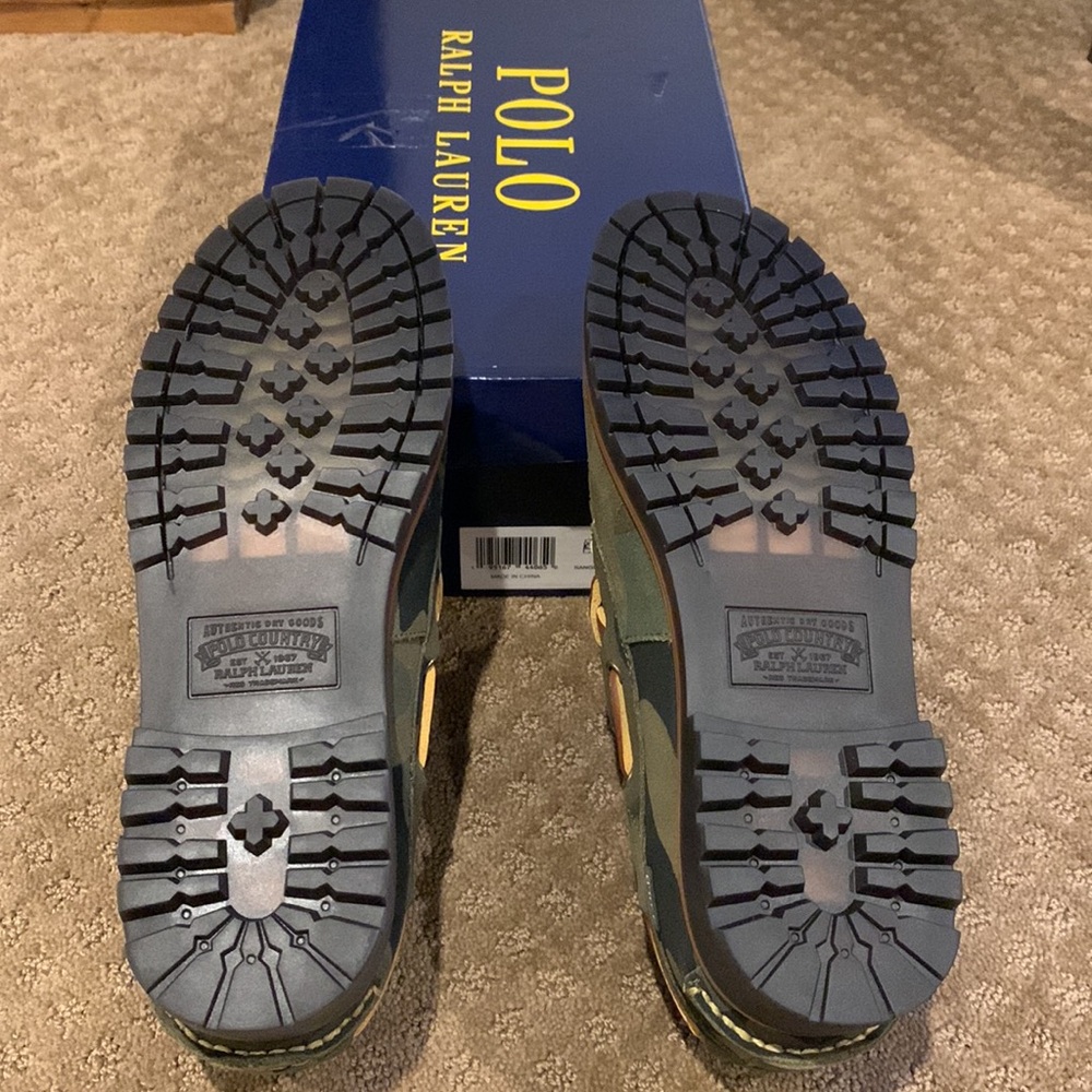 Men’s Polo Ralph Lauren Ranger Deck” Camo Suede Loafer NWT NIB Size 8.5W - Picture 10 of 15